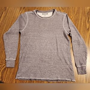 Buckle Reclaim Drop Needle Thermal Long Sleeved Shirt